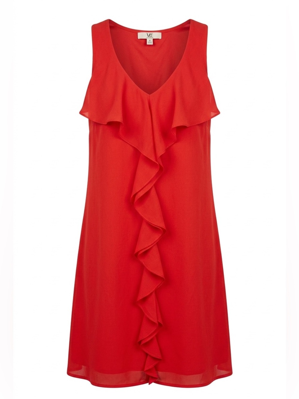 Ya Los Angeles Red Ruffle Dress Women’s Medium Flowy Summer Mini Dress